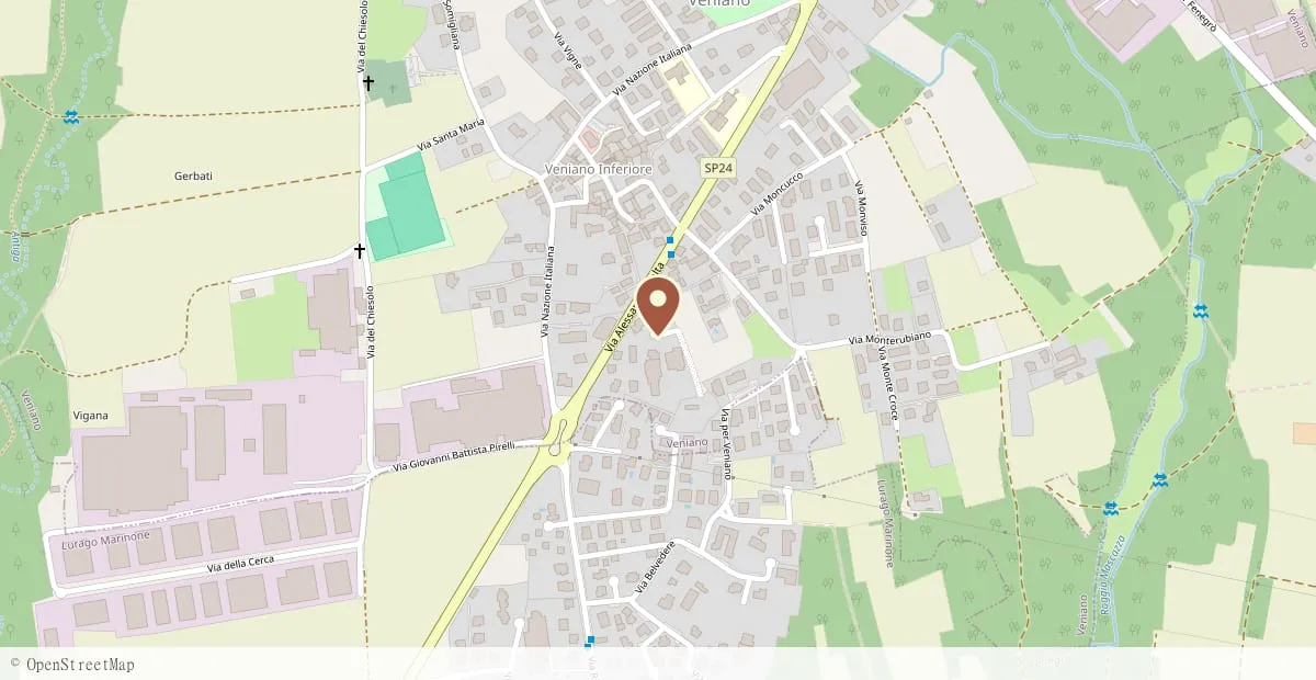 Mappa della zona di Via Ghioldi 12, Veniano